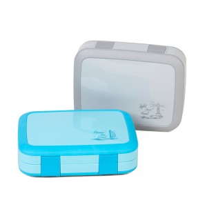 Bento-Lunchbox für Kinder mit 4 Fächern und Besteck